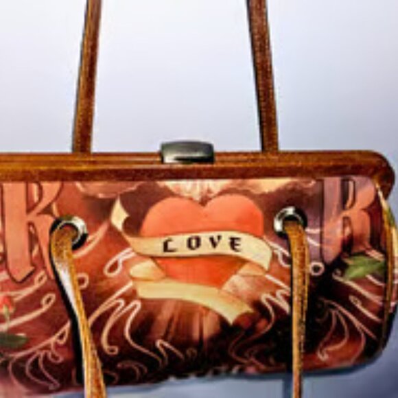 Isabella Fiore Handbag Purse Satchel Beautiful Bing & Beadwork Rock & Love BaG - Picture 4 of 6